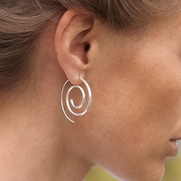 GlitzBlitz Boutique Jewelry - Any 2/$20 Silver Spiral Threader Earrings